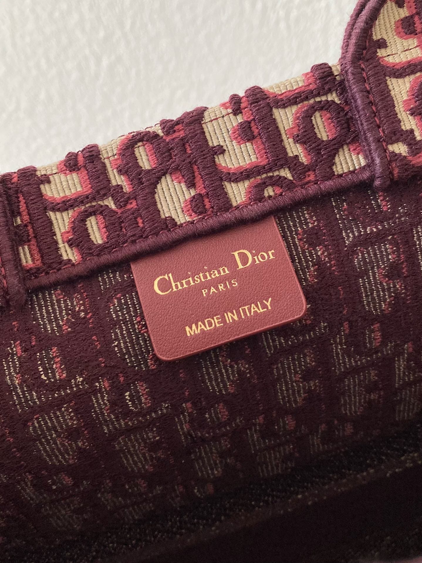 Dior book tote bag large