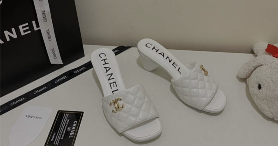 Chanel sandals lamskin