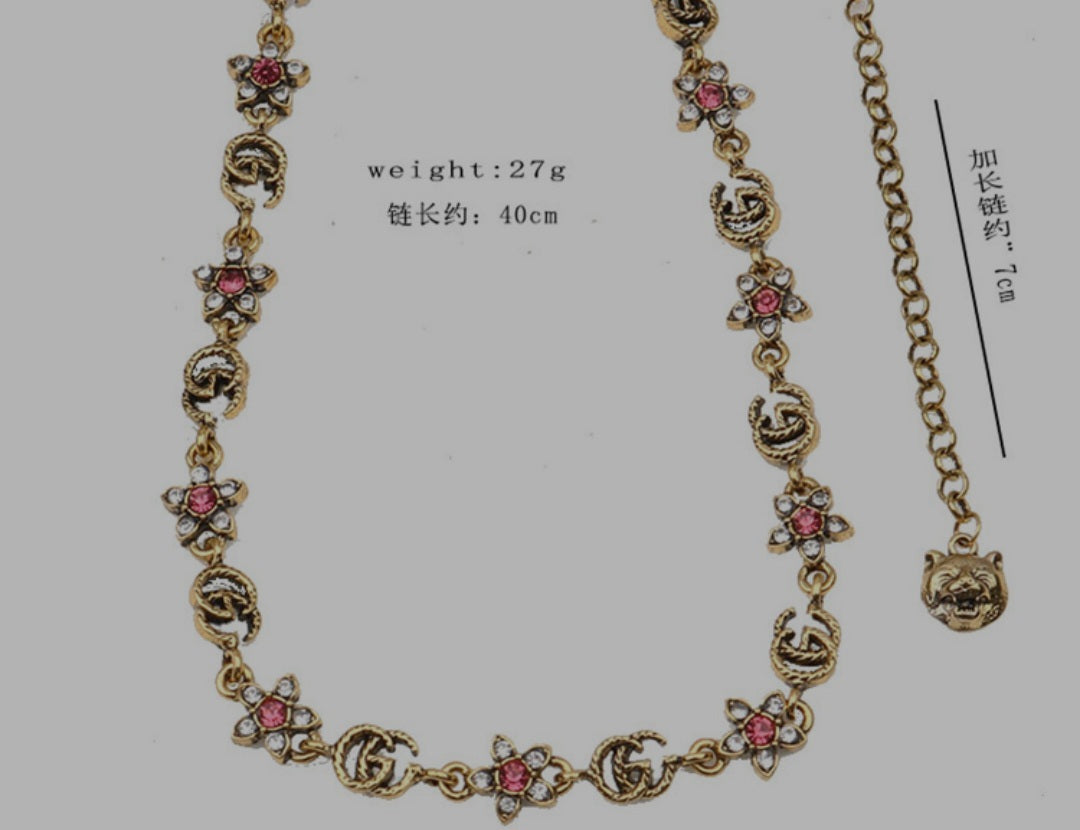 GG necklace earrings