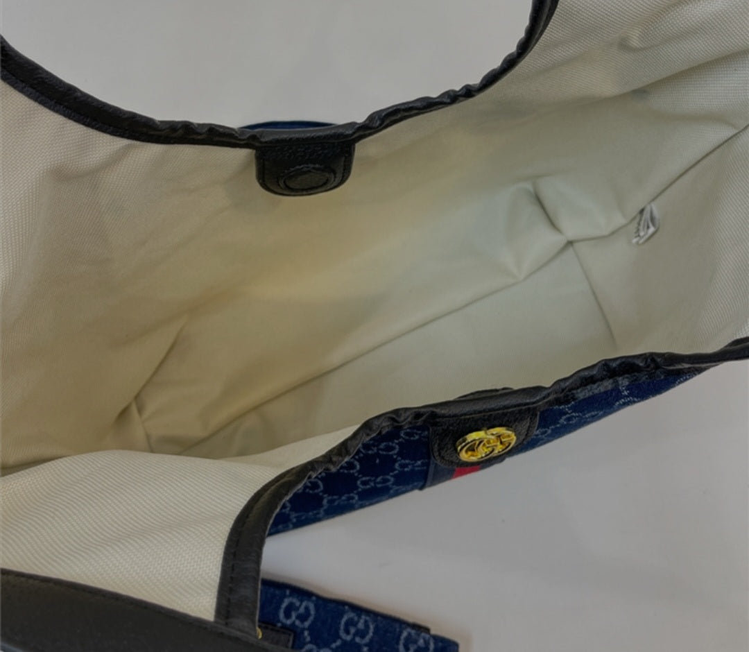 Gucci Giglio large tote blue bag