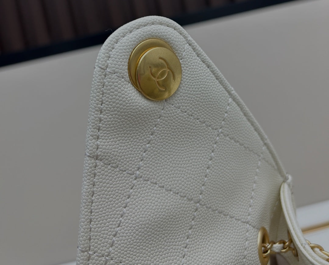 Chanel 25 white bag