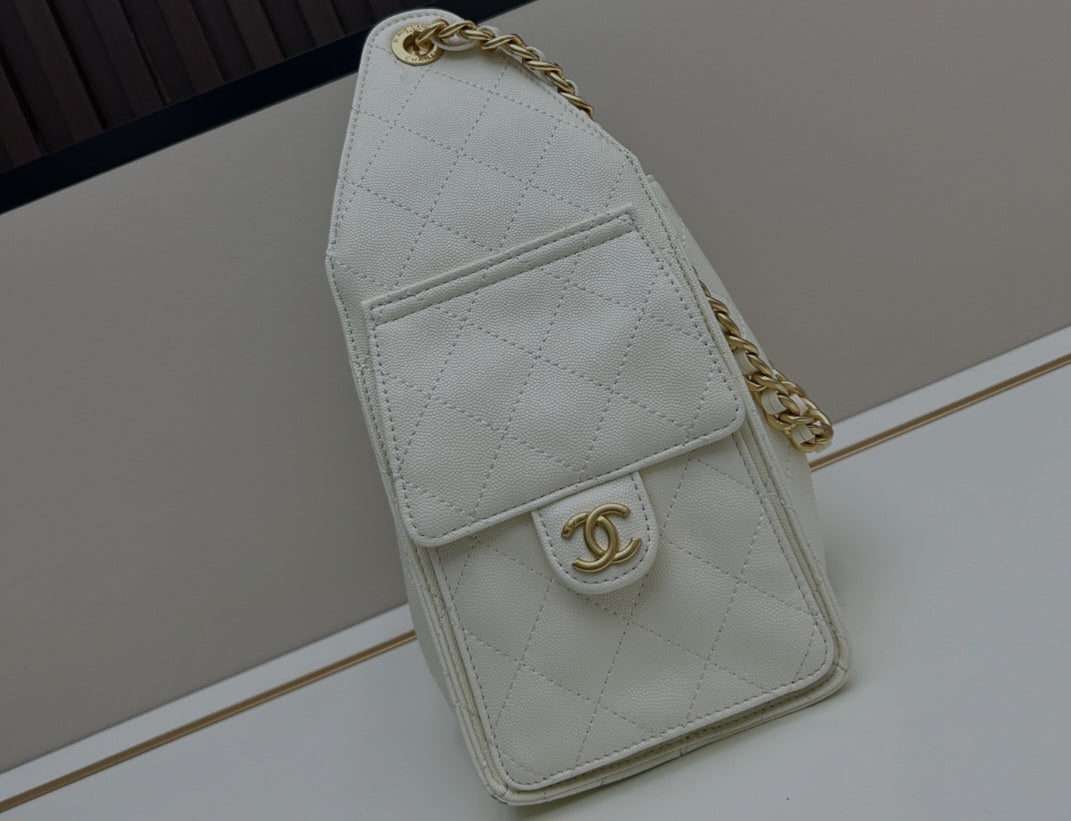 Chanel 25 white bag